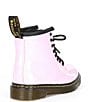 Color:Pale Pink Patent - Image 2 - Girls' 1460 Lace-Up Patent Leather Combat Boots (Infant)