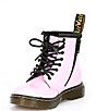 Color:Pale Pink Patent - Image 4 - Girls' 1460 Lace-Up Patent Leather Combat Boots (Infant)