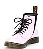Color:Pale Pink Patent - Image 4 - Girls' 1460 Lace-Up Patent Leather Combat Boots (Toddler)