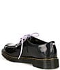 Color:Black - Image 3 - Girls' 1461 Softy T Heart Lace-Up Leather Oxfords (Youth)