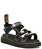 Color:Black Multi - Image 1 - Girls' Klaire Glitter Floral Sandals (Infant)