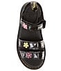 Color:Black Multi - Image 5 - Girls' Klaire Glitter Floral Sandals (Youth)