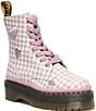 Dr. Martens Jadon Heart Gingham Leather Platform Boots - Image 1