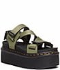 Color:Muted Olive - Image 1 - Kimber II Strappy Platform Sandals
