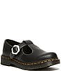 Color:Black - Image 1 - Polley Flower Leather Mary Janes
