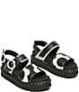 Color:Black/White - Image 5 - Voss Floral Platform Sandals