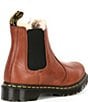 Color:Saddle Tan - Image 2 - Women's 2976 Leonore Faux Fur Leather Cold Weather Chelsea Booties
