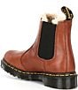 Color:Saddle Tan - Image 3 - Women's 2976 Leonore Faux Fur Leather Cold Weather Chelsea Booties