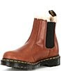 Color:Saddle Tan - Image 4 - Women's 2976 Leonore Faux Fur Leather Cold Weather Chelsea Booties