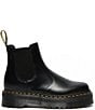 Color:Black - Image 2 - Women's 2976 Quad Leather Platform Chelsea Boots