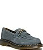 Color:Washed Denim - Image 1 - Women's Adrian Snaffle Suede Loafers
