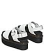 Color:White - Image 6 - Women's Voss Quad Buckle Detail Platform Dad Sandals