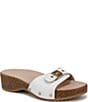 Dr. Scholl's Original Flex Leather Buckle Hardware Slide Sandals - Image 1