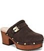 Dr. Scholl's Original Joy Suede Buckle Hardware Strap Platform Clogs - Image 1