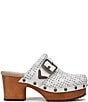 Dr. Scholl's Original Ranch Perforated Leather Buckle Strap Platform Clogs - Image 2