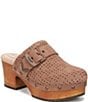 Dr. Scholl's Original Ranch Perforated Suede Buckle Strap Platform Clogs - Image 1