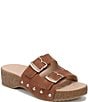 Dr. Scholl's Original Win Flex Leather Buckle Hardware Slide Sandals - Image 1