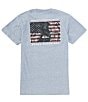 Color:Coronet Blue Heather - Image 1 - Americana Lab Short Sleeve Pocket T-Shirt
