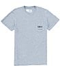 Color:Coronet Blue Heather - Image 2 - Americana Lab Short Sleeve Pocket T-Shirt