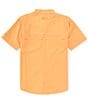 Color:Autumn Glory Orange - Image 2 - Frat Short Sleeve Gingham-Checked Woven Shirt