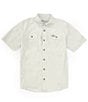 Color:Desert Sage - Image 1 - Frat Short Sleeve Houndstooth Checked Woven Shirt