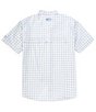 Color:Grey - Image 2 - Frat Tattersall Performance Short Sleeve Woven Shirt