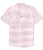 Color:Pink Yarrow - Image 2 - Frat Tattersall Performance Stretch Short Sleeve Woven Shirt