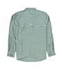 Color:Pine Needle - Image 2 - Performance Stretch Frat Gingham Check Long Sleeve Woven Shirt
