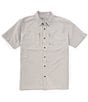 Color:Grey - Image 1 - Short Sleeve Striped Seersucker Shirt