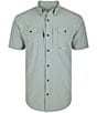 Color:Quarry - Image 1 - Short Sleeve Wing-shooter Trey Woven Shirt