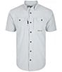 Color:Bright White - Image 1 - Wingshooter Trey Short Sleeve Woven Shirt