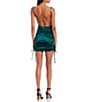 Color:Hunter - Image 2 - Drawstring Sides Pull-On Mini Dress