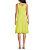 Color:Lemongrass - Image 2 - Alicia Chiffon V-Neck Sleeveless Lace Hem Midi Dress