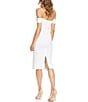 Color:Off White - Image 2 - Bailey Off-the-Shoulder Sweetheart Neck Sheath Dress