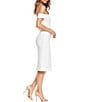 Color:Off White - Image 3 - Bailey Off-the-Shoulder Sweetheart Neck Sheath Dress