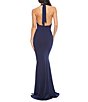 Color:Navy - Image 2 - Camden Plunging V-Neck Sleeveless Gown
