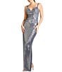 Dress the Population Elanora Sequin Cowl Neck Gown - Image 1