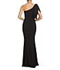 Color:Black - Image 2 - Georgina Asymmetrical Neck Sleeveless Bow Shoulder Maxi Dress
