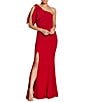 Color:Garnet - Image 4 - Georgina Asymmetrical Neck Sleeveless Bow Shoulder Maxi Dress