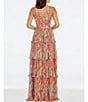 Color:Bright Fuchsia Multi - Image 2 - Idalia One Shoulder Sleeveless Twist Front Maxi Dress