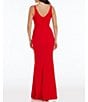 Color:Rouge - Image 2 - Jordan Deep V-Neck Sleeveless Side Front Slit Gown