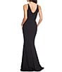 Color:Black - Image 2 - Jordan Deep V-Neck Sleeveless Side Front Slit Gown