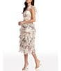 Color:Ivory Multi - Image 5 - Kristen Floral Ruffle Sweetheart Neck Cap Sleeve Midi Dress