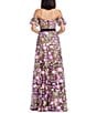 Dress the Population Lara Off The Shoulder Floral Embroidered Gown, Color:Pink Rose Multi - Image 2