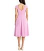 Dress the Population Livia Boat Neck Cap Sleeve Pleated Side Pocket Dress, Color:Lavender - Image 2