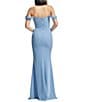 Dress the Population Melania Draped Off-The-Shoulder Corset Mermaid Gown, Color:Sky - Image 2