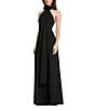 Dress the Population Olivia Halter Mock Neck With Drape And Rosette Sheath Gown, Color:Black - Image 3