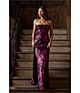 Color:Fuchsia Multi - Image 5 - Sleeveless Sequin Strapless Mermaid Gown