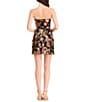 Dress the Population Strapless Tiered Skirt Fit & Flare Mini Dress, Color:Black Multi - Image 2