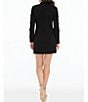 Color:Black - Image 2 - Stretch Long Sleeve Bow Embellishment Mini Blazer Dress